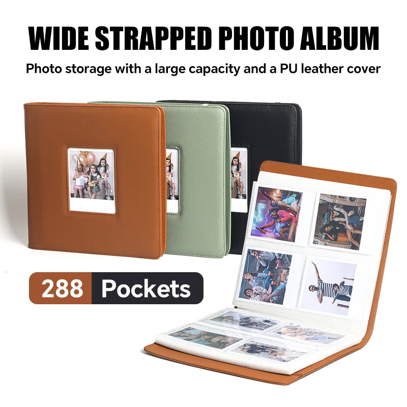 Polaroid Photo Album - 288 Taschen Großes Sofortbild-Fotoalbum | PU-Leder