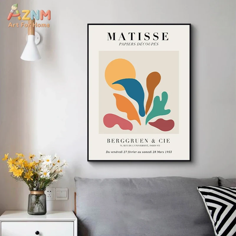 Vintage Cartoon Collectible - AZNM Leinwandgemälde, Vintage-Stil, Henri Matisse, berühmter