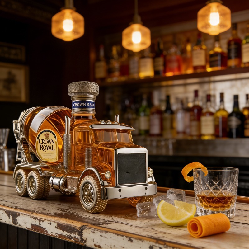 Vintage-Truck-Design Glas-Whis – Vintage Collectible Liquor Bottles Bewertung und Preis